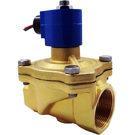 Gc Valves Solenoid Valve, 2-Way, 1-1/2 in Pipe Size, 24V/50V to 60V, Zero Differential, Diaphragm, Brass, NBR S201GF24N5HJ2